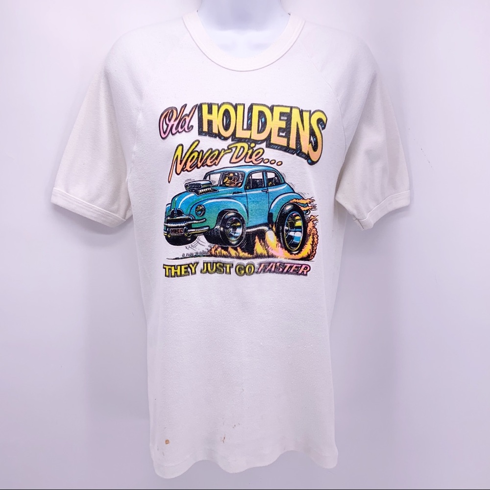 VINTAGE GM Holdens 70s Car T-Shirt Size Small